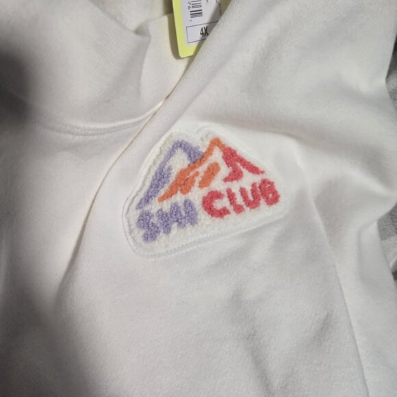 NWT All in Motion Women's plus Ivory Core Fleece Crew Cropped Sweatshirt Size 4x - Picture 9 of 11